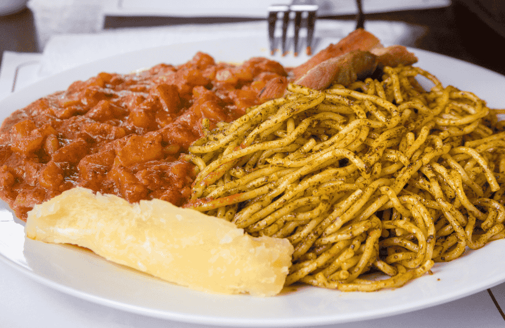 Piatto autentico cibo sagra